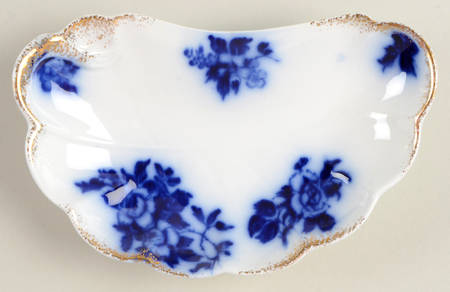 Gironde (Flow Blue, Daubs) Bone Dish