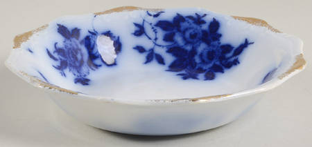 Gironde (Flow Blue, Daubs) Fruit/Dessert (Sauce) Bowl