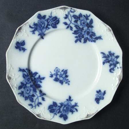 Gironde (Flow Blue, Daubs) by Grindley