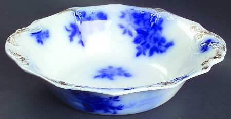 Gironde (Flow Blue, Daubs) 9" Round Vegetable Bowl