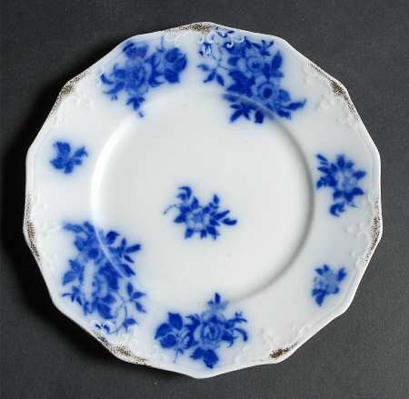 Gironde (Flow Blue, Daubs) Bread & Butter Plate