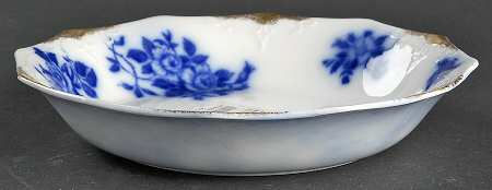 Gironde (Flow Blue, Daubs) Coupe Soup Bowl