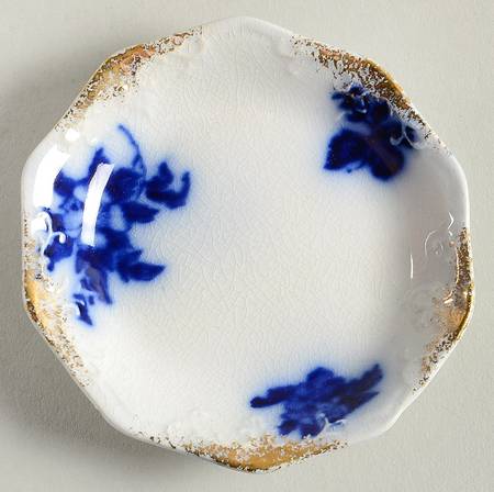 Gironde (Flow Blue, Daubs) Butter Pat