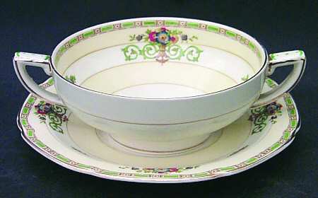 Gosforth Flat Cream Soup Bowl & Saucer Set