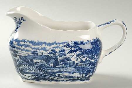 Homeland Blue Gravy Boat