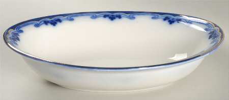 Idris (Flow Blue) 9" Oval Vegetable Bowl