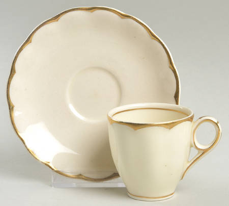 Imperial (Cream Petal) Footed Demitasse Cup & Saucer Set