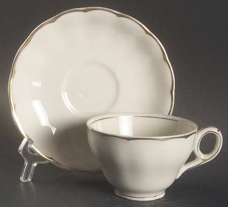 Imperial (Cream Petal) Footed Cup & Saucer Set