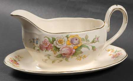 Kashmir Gravy Boat with Attached Underplate