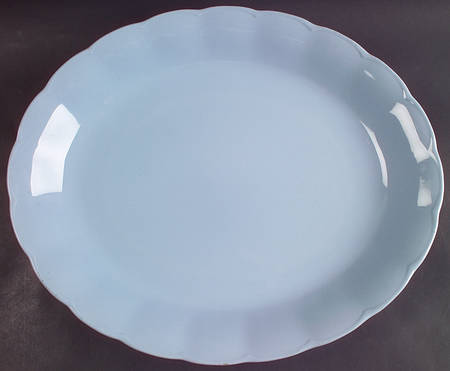 Lupin Blue (Rim) 16" Oval Serving Platter