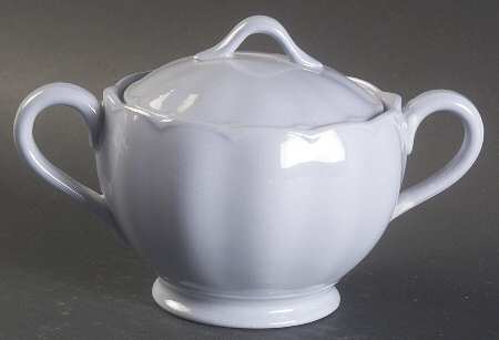 Lupin Blue (Rim) Sugar Bowl & Lid