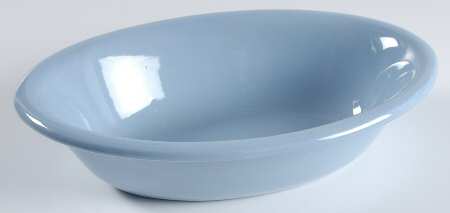 Lupin Blue (Rim) 8" Oval Vegetable Bowl