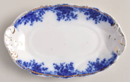 Marguerite (Flow Blue) Underplate for Gravy Boat