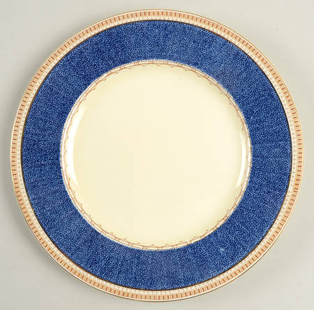 Melrose (Wide Blue Rim, Smooth) Salad Plate