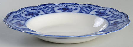 Melbourne (Flow Blue) Large Rim Soup Bowl