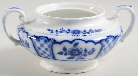 Melbourne (Flow Blue) Sugar Bowl No Lid
