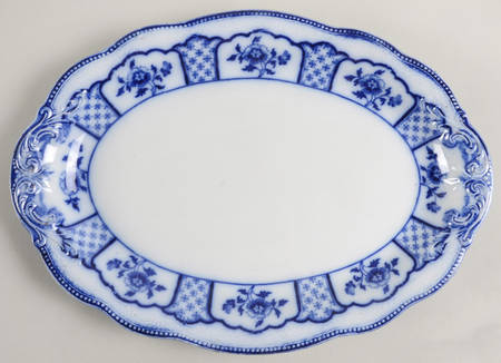Melbourne (Flow Blue) 14" Oval Serving Platter