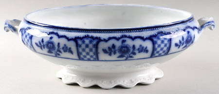 Melbourne (Flow Blue) Oval Tureen No Lid