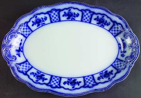 Melbourne (Flow Blue) 16" Oval Serving Platter