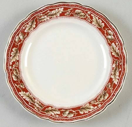 Oakland Maroon Bread & Butter Plate