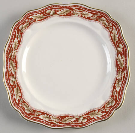 Oakland Maroon Square Salad Plate