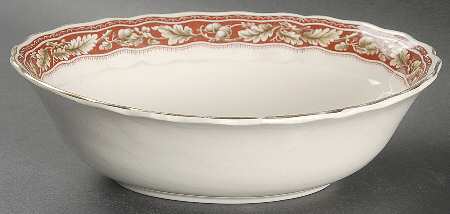 Oakland Maroon 8" Oval Vegetable Bowl