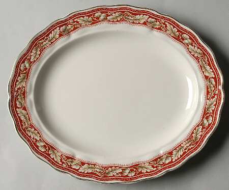 Oakland Maroon 10" Oval Serving Platter