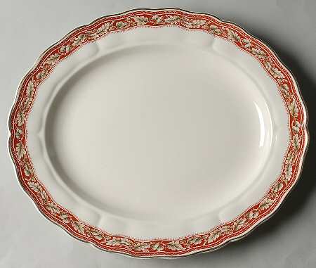 Oakland Maroon 14" Oval Serving Platter