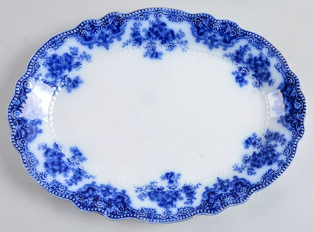 Osborne (Flow Blue) 14" Oval Serving Platter