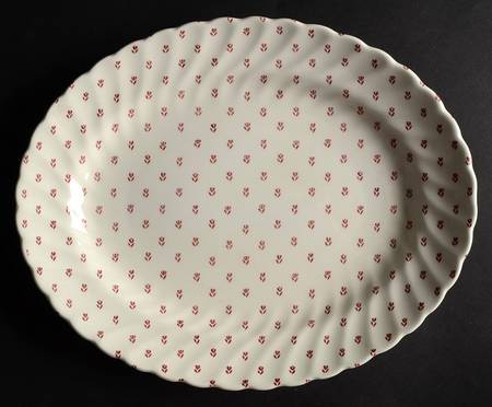 Petite Fleur Pink 12" Oval Serving Platter