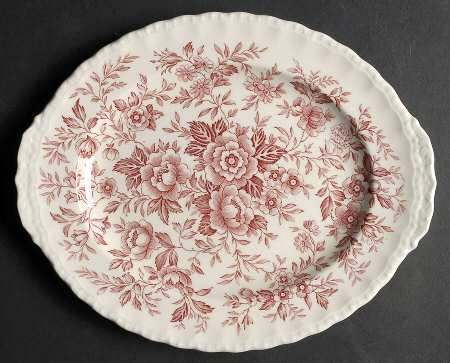 Printemps Pink 10" Oval Serving Platter