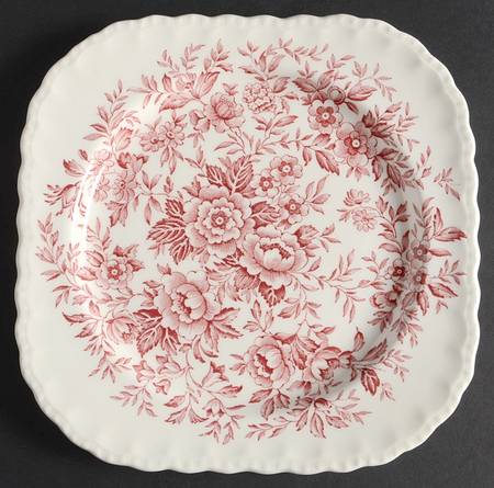 Printemps Pink Square Salad Plate