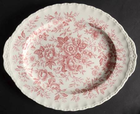 Printemps Pink 11" Oval Serving Platter