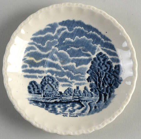 Scenes After Constable Blue (Center Design) Saucer