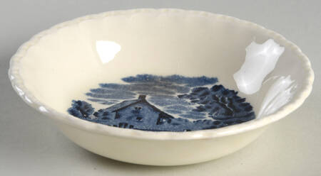 Scenes After Constable Blue (Center Design) Fruit/Dessert (Sauce) Bowl