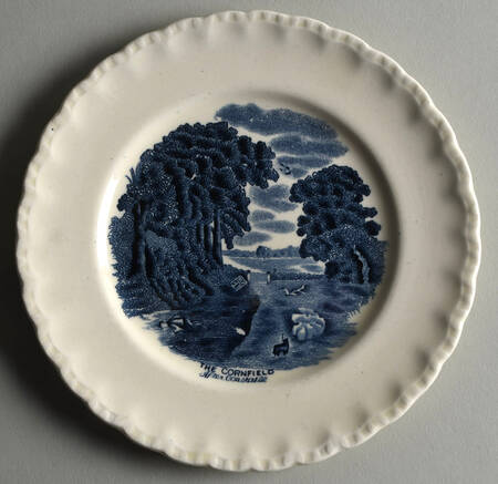 Scenes After Constable Blue (Center Design) Bread & Butter Plate