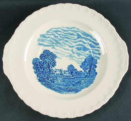 Scenes After Constable Blue (Center Design) Underplate for Tureen