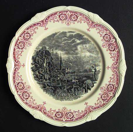 Scenes After Constable Pink Black by Grindley