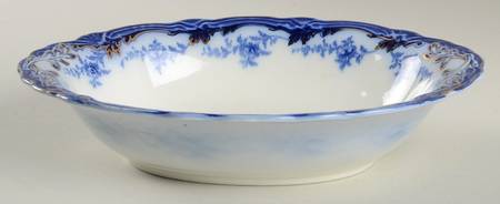 Somerset (Flow Blue) 10" Oval Vegetable Bowl