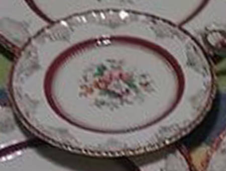 Thirlmere Burgundy Luncheon Plate