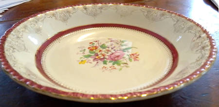 Thirlmere Burgundy Coupe Soup Bowl