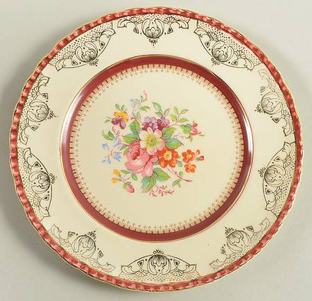 Thirlmere Burgundy Bread & Butter Plate