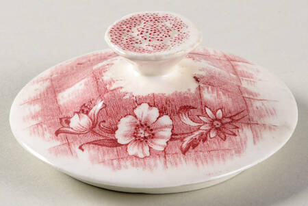 Trellis Pink Lid for Sugar Bowl by Grindley