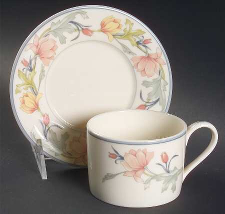 Ashley Flat Cup & Saucer Set by Gorham