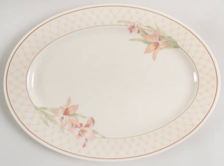 Trapunto 14" Oval Serving Platter by Gorham