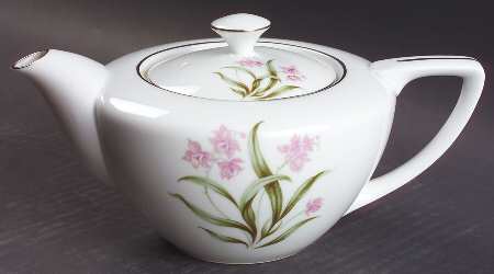 Pink Orchid Teapot & Lid