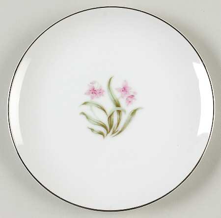 Pink Orchid Bread & Butter Plate