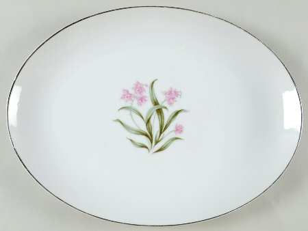 Pink Orchid 12" Oval Serving Platter