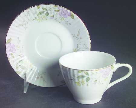 Spring Serenade Flat Cup & Saucer Set by Grantcrest