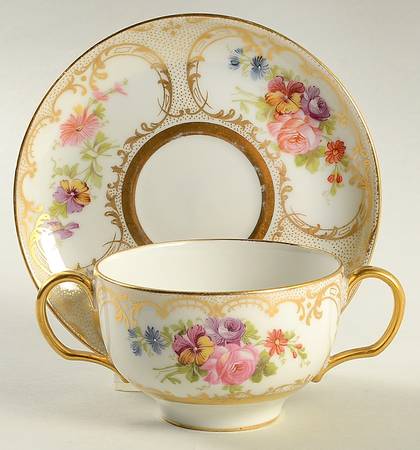 GUE145 Flat Cream Soup Bowl & Saucer Set